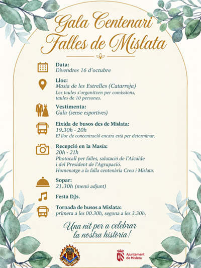 Gala Centenari Falles de Mislata @ Masía de les Estrelles (Catarroja)